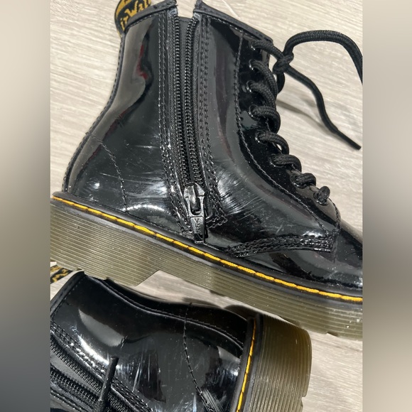 Dr Martens Black Patent Boots-Kid Size 13 - Picture 5 of 10